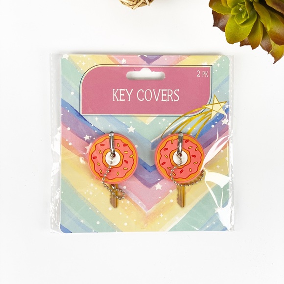 SOLD Key Covers Pink Donuts Sprinkled Novelty - Picture 2 of 7
